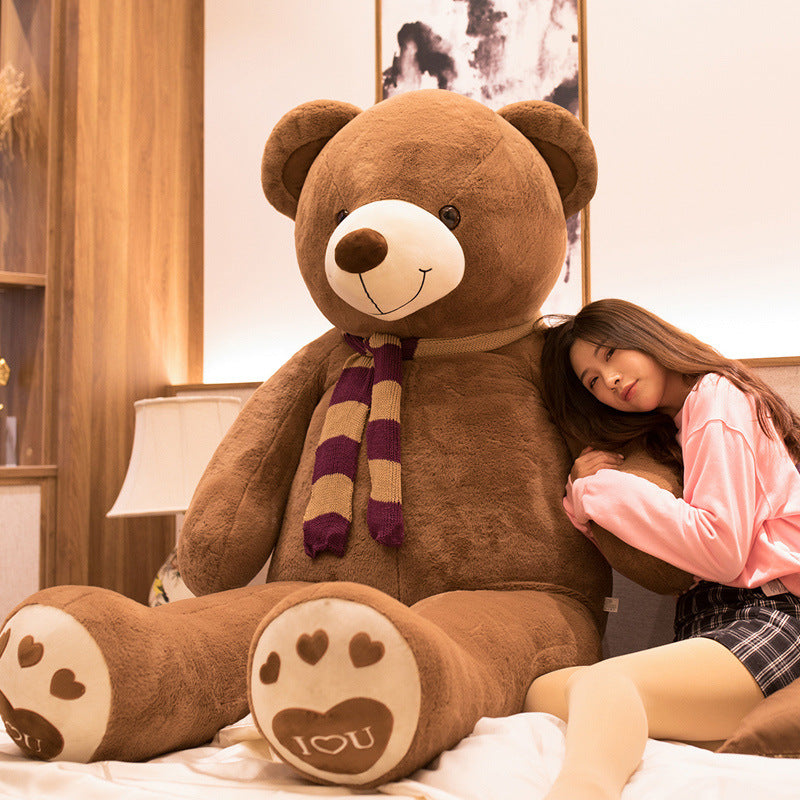 Large oversized teddy bear stuffed toy featuring a soft, cuddly design perfect for hugging and display as a big bear doll.