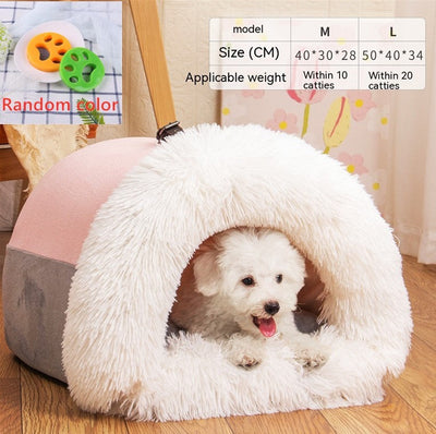 New Splice Portable Pet Nest Portable Autumn And Winter Warm Dog Nest Moisture-proof Long Fur Cat Nest Cross Border Pet Nest null