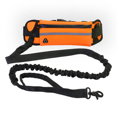 Hands Free Dog Leash Pet Walking And Training Belt With Shock Absorbing Bungee Leash For Up To 180lbs Large Dogs Phone Pocket And Water Bottle Holder null