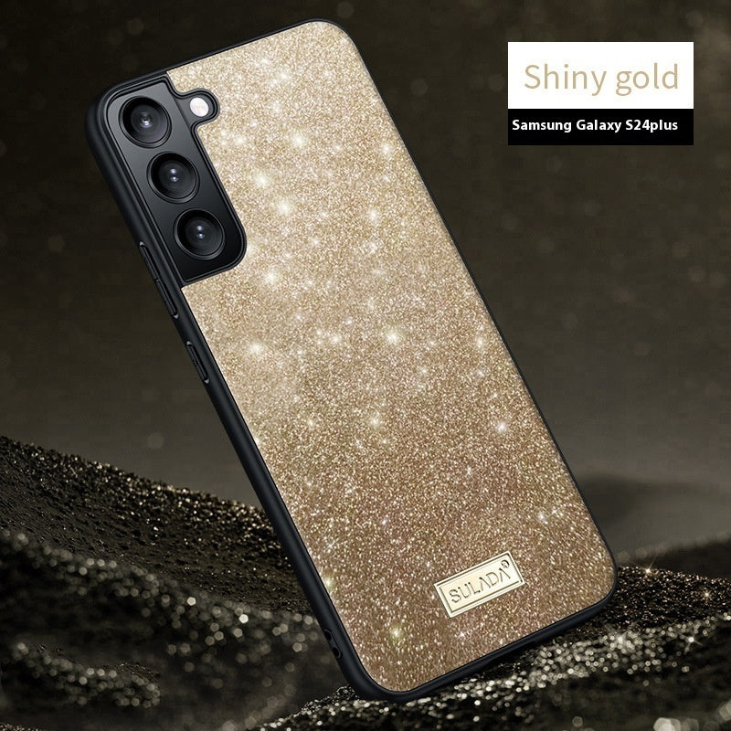 Glitter Leather Case Drop-resistant S23Ultra Phone Case null