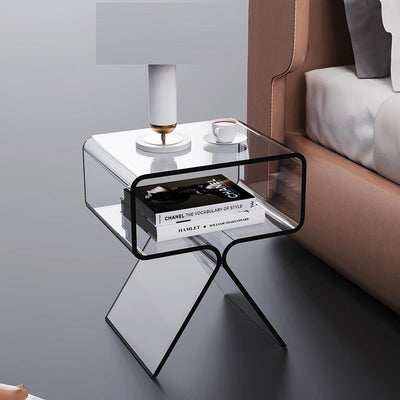 Minimalist Transparent Acrylic Side Table Sofa And Tea Table null