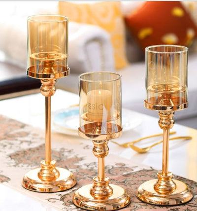 European-style Metal Candle Holders Creative Wax Holders Nordic Western Restaurant Table null