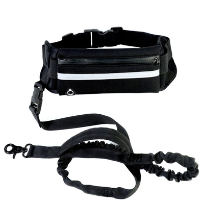 Hands Free Dog Leash Pet Walking And Training Belt With Shock Absorbing Bungee Leash For Up To 180lbs Large Dogs Phone Pocket And Water Bottle Holder null