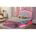 Princess Crown LED bed with illuminated crown headboard, showcasing a cozy bedroom setup with soft lighting and elegant decor.