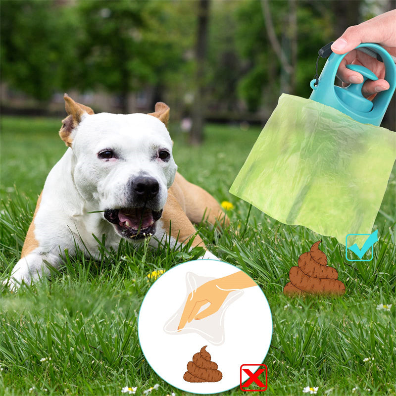 Portable Lightweight Dog Pooper Scooper With Built-in Poop Bag Dispenser Eight-claw Shovel For Pet Toilet Picker Pet Products null