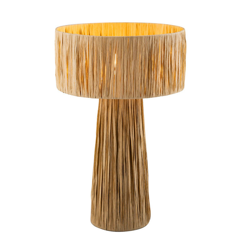 Bedroom Retro Bedside Hand-woven Rattan Table Lamp - Morderncharm store
