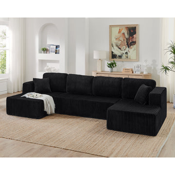 Oversized U-Shaped Modular Sectional Sofa - Morderncharm store