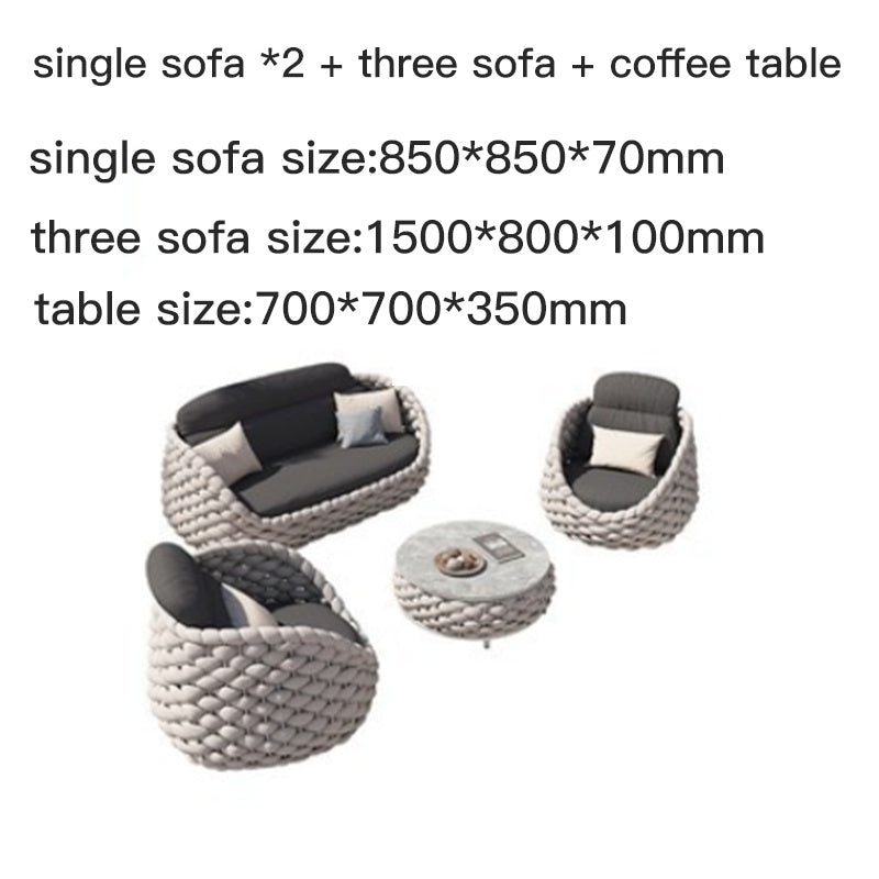 Outdoor Patio Lounge Sofa Coffee Table Set null