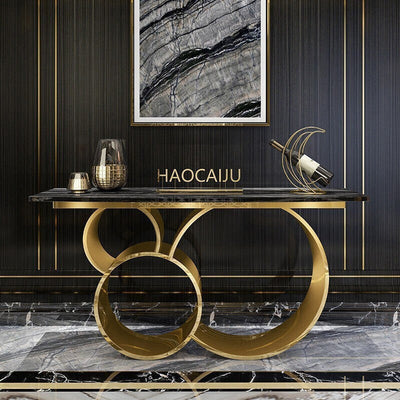 Postmodern Marble Porch Table Living Room Creative Rock Plate Partition Table Case null