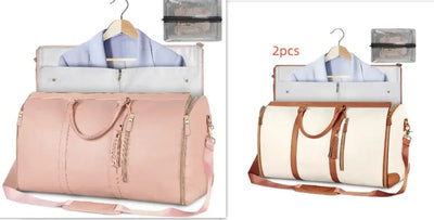Large Capacity Travel Duffle Bag Women's Handbag Folding Suit Bag Waterproof Clothes Totes null