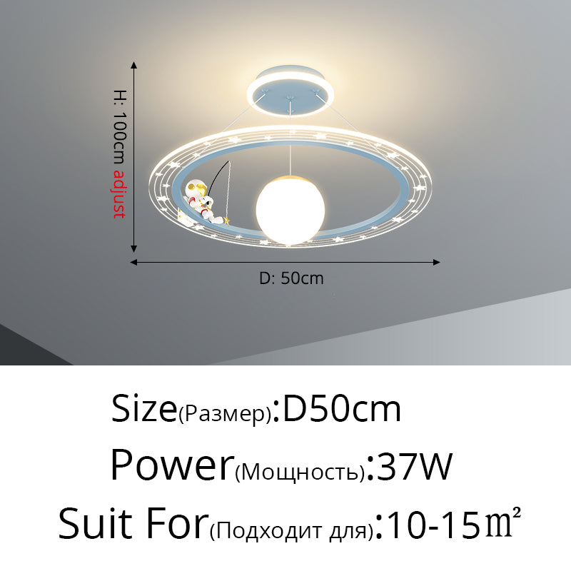 Children's Room Bedroom Lamp Creative Space Astronaut Pendant Lamp - Morderncharm store