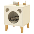 Solid Wood Leg Cat Nest Bedside Table Simple Modern null