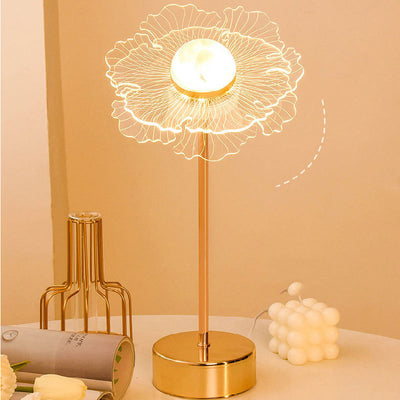 Flowers Decorated Table Lamp Bedroom Ins Warm null