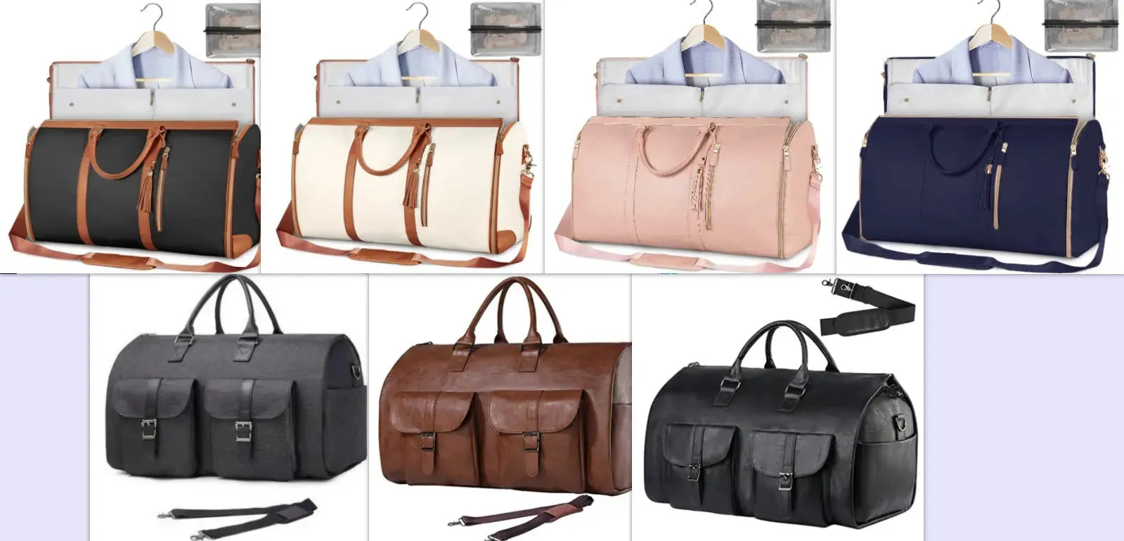 Large Capacity Travel Duffle Bag Women's Handbag Folding Suit Bag Waterproof Clothes Totes null