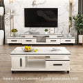 Family Light Luxury Rock Table In The Living Room null
