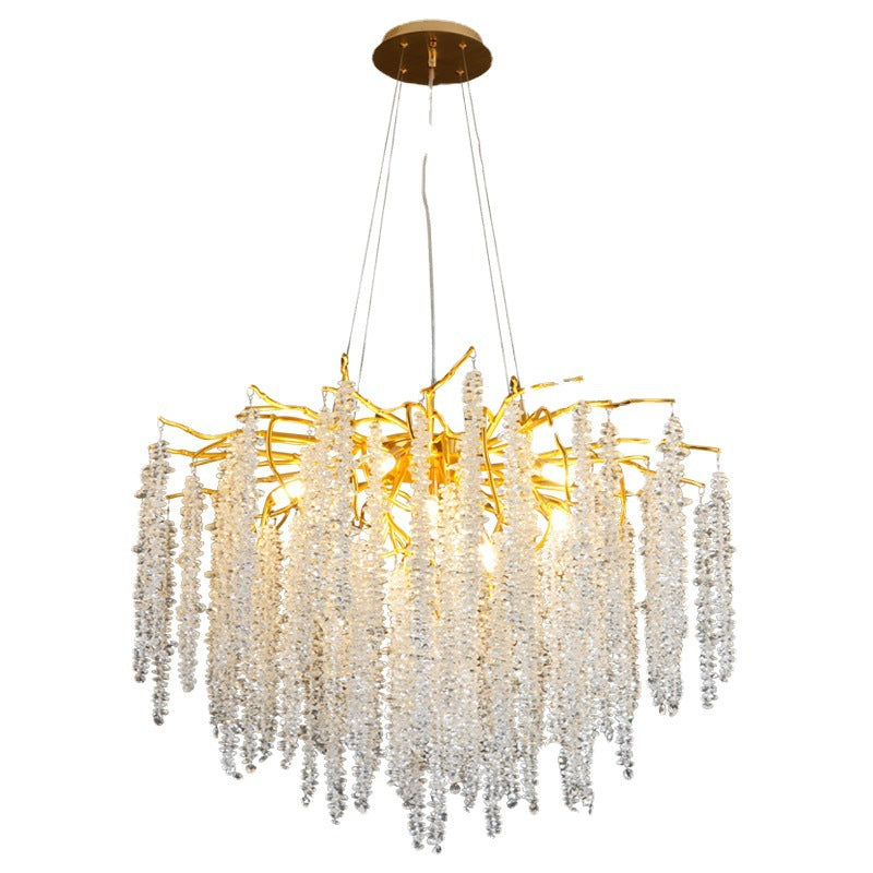 Villa Living Room Crystal Chandelier Light Luxury Restaurant Bar Table Lamp - Morderncharm store