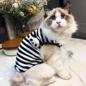 Striped Clothes Small Dog Pet Clothes Vest Type null