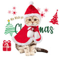 Cat Christmas Outfits, Dog Cat Santa Claus Outfit, Soft And Thick Xmas Cape With Hat, Christmas Cat Dog Costume Pet Cape, Cat Christmas Costumes For Cats, Medium Cat Cape For Cats null