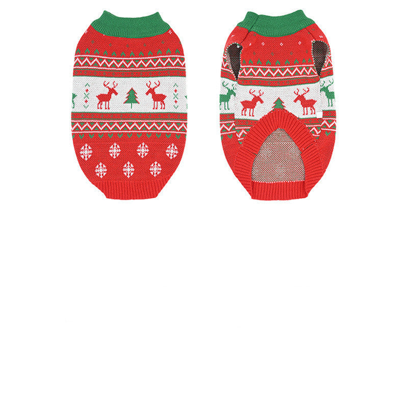 Cat Dog Snow Elk Christmas Warm Sweater null