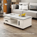 Family Light Luxury Rock Table In The Living Room null