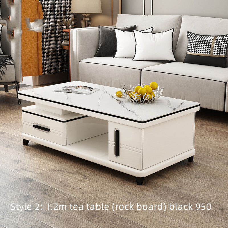 Family Light Luxury Rock Table In The Living Room null