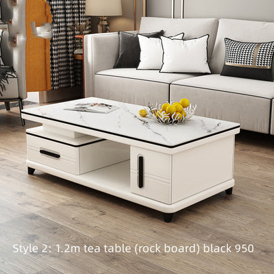 Family Light Luxury Rock Table In The Living Room null