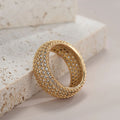 Live Broadcast Cross-border Hot Selling Full Diamond Color Zirconium Ring null