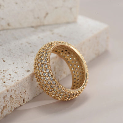 Live Broadcast Cross-border Hot Selling Full Diamond Color Zirconium Ring null