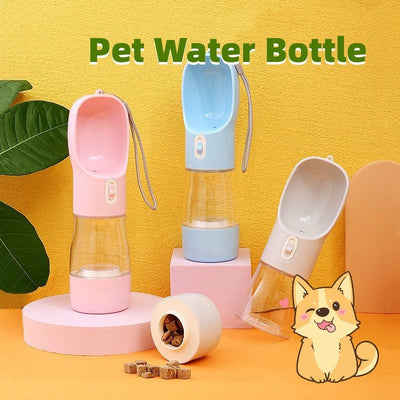 Pet Dog Water Bottle Feeder Bowl Portable Water Food Bottle Pets Outdoor Travel Drinking Dog Bowls Water Bowl For Dogs null