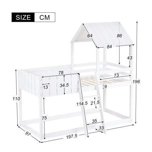 Modern Kids’ Playhouse Bunk Bed - Morderncharm store