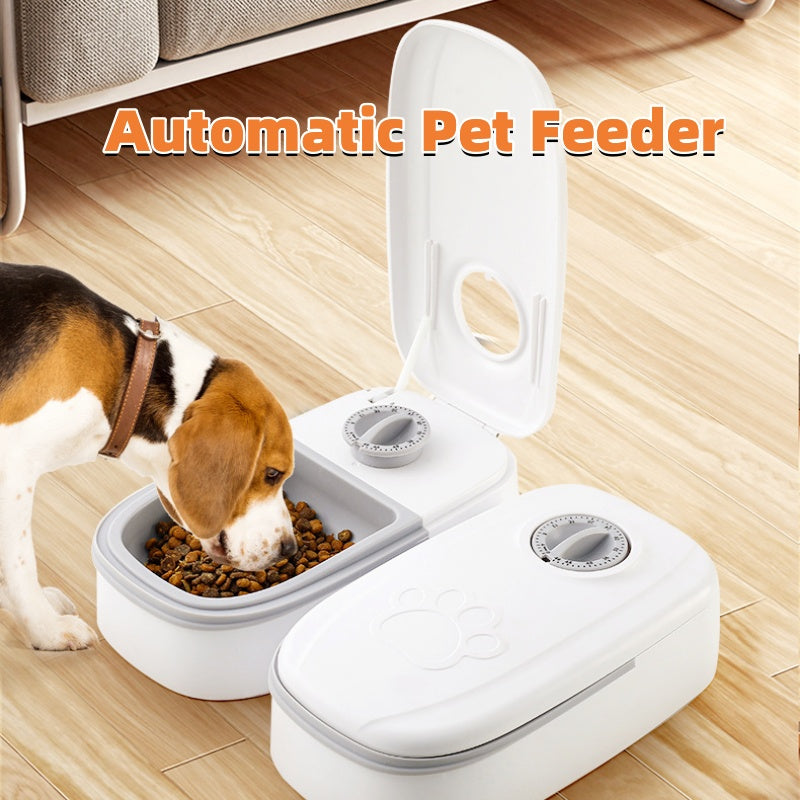 Automatic Pet Feeder Smart Food Dispenser For Cats Dogs Timer Stainless Steel Bowl Auto Dog Cat Pet Feeding Pets Supplies null