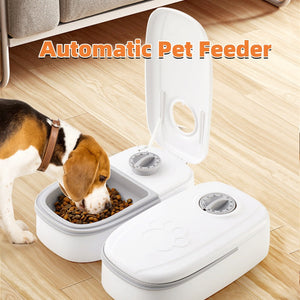 Automatic Pet Feeder Smart Food Dispenser For Cats Dogs Timer Stainless Steel Bowl Auto Dog Cat Pet Feeding Pets Supplies null