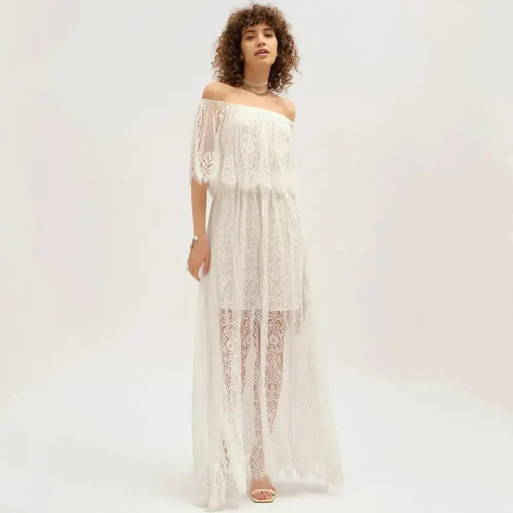 Bohemian Style Lace Long Dress