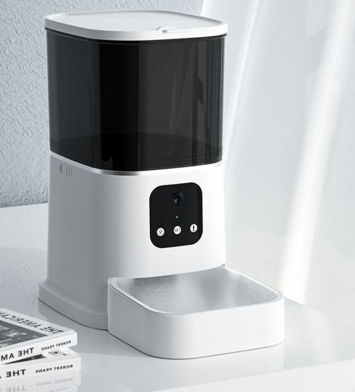 Pet Automatic Feeder Large Capacity Smart Voice Recorder APP Control Timer Feeding Cat Dog Food Dispenser With WiFi Pet Bowl null