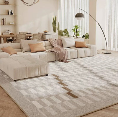 Living Room Carpet Checkerboard Bedroom Floor Cushion Sofa Coffee Table Blanket Dirt Resistant null