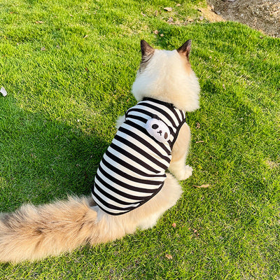 Striped Clothes Small Dog Pet Clothes Vest Type null