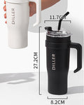 Stainless Steel Handle Car Water Straw Thermal Insulation Cup null