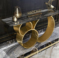 Postmodern Marble Porch Table Living Room Creative Rock Plate Partition Table Case null