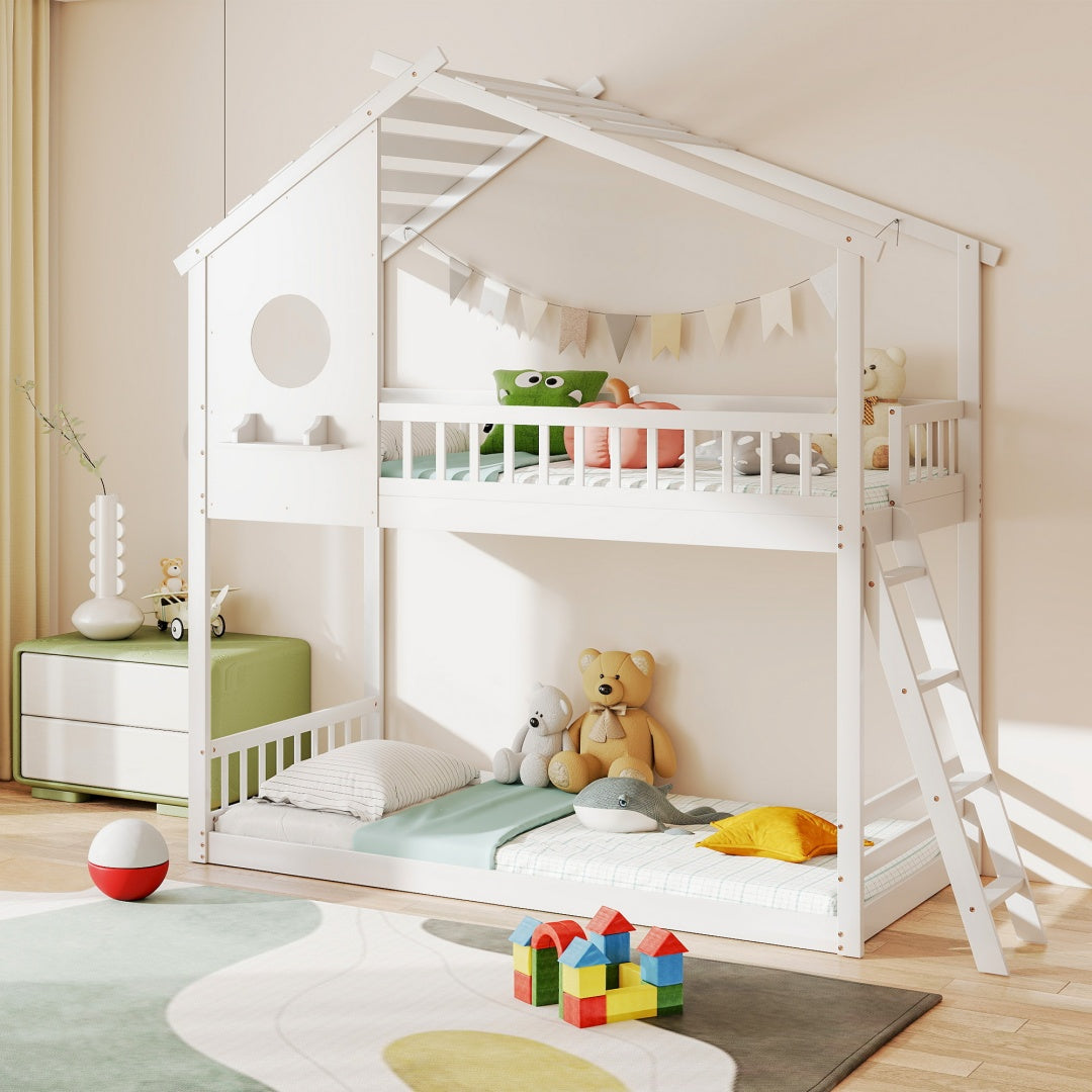 Twin over Twin Treehouse Bunk Bed - Morderncharm store