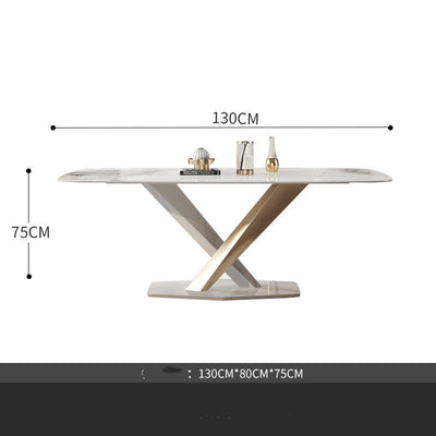 Small Household Stainless Steel Dining Table And Chair Combination null