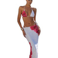 Printed Sexy Bandage Skirt Bikini Swimsuit null