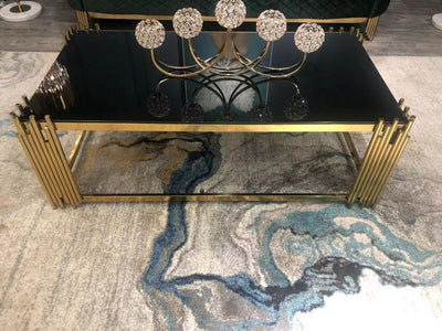 Marble Edge A Few Corners A Few Rock Plate Small Coffee Table Stainless Steel null