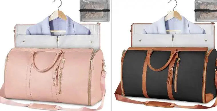 Large Capacity Travel Duffle Bag Women's Handbag Folding Suit Bag Waterproof Clothes Totes null