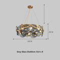 Modern Minimalist Restaurant Table Bar Glass Chandelier null