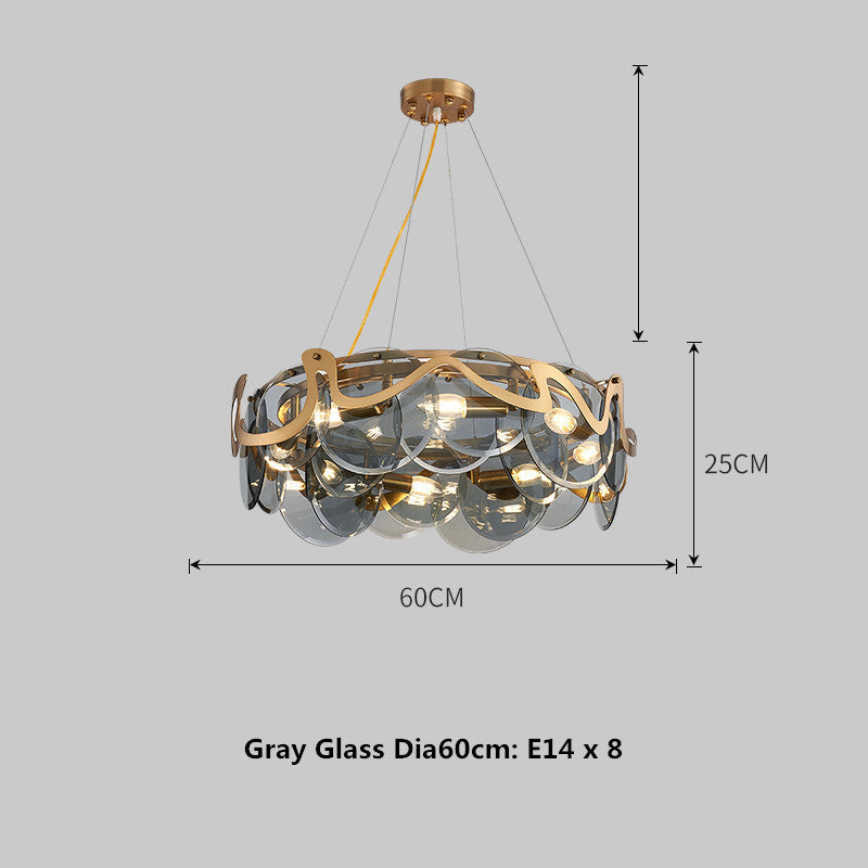 Modern Minimalist Restaurant Table Bar Glass Chandelier null