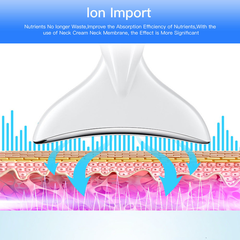 EMS Microcurrent Neck Face Beauty Device With 3 Colors LED Photon Therapy Skin Tighten Reduce Double Chin Face Lifting Devices null