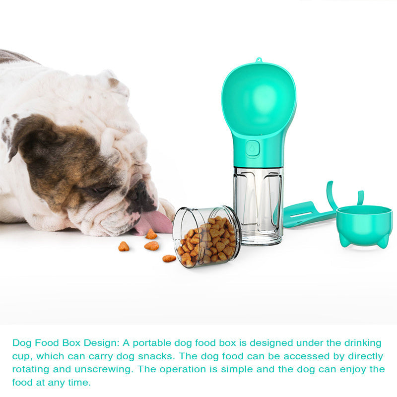 Pet Water Bottle Feeder Bowl Garbage Bag Storage Portable Pet Outdoor Travel 3 In 1 Dog Water Bottle null