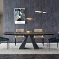 Retractable Slate Dining Table Home Rotating Modern Minimalist null
