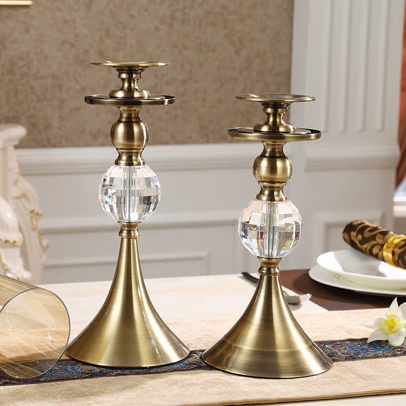 Fashion Simple Dining Table Glass Candle Holder Home Decoration Crafts null