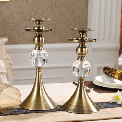 Fashion Simple Dining Table Glass Candle Holder Home Decoration Crafts null